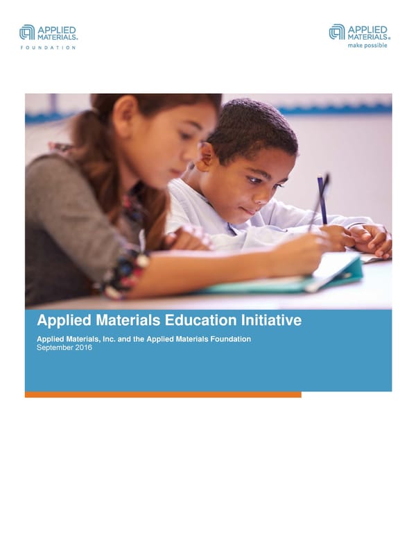 Applied Materials Education Initiative - Page 1