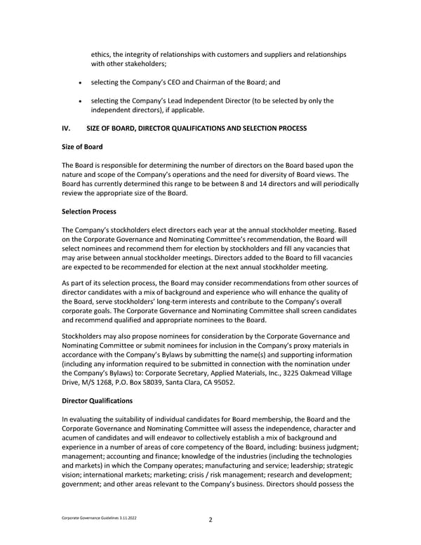 Corporate Governance Guidelines Core - Page 2