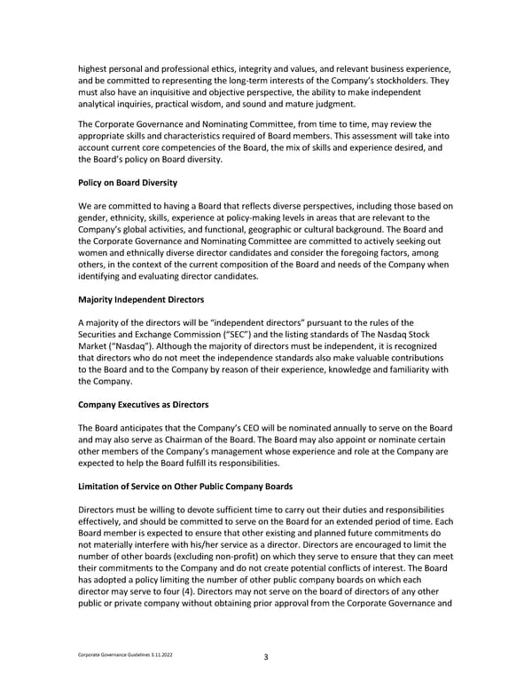 Corporate Governance Guidelines Core - Page 3